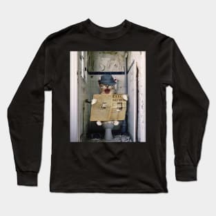 Cat Sitting On Toilet Long Sleeve T-Shirt